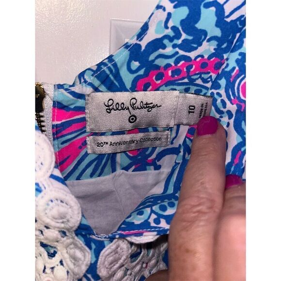 Lilly Pulitzer for Target Women's Shift Dress Size 10 Fan Print Sleevele… - Picture 4 of 10